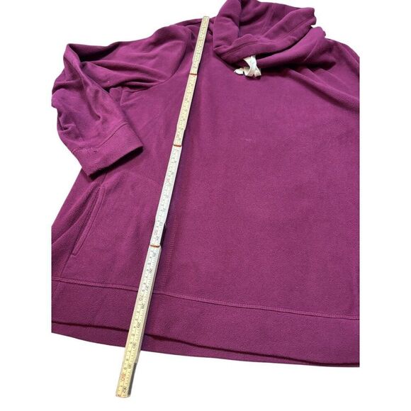 Old Navy Womens Mock Neck Fleece Tunic Sweatshirt XXL Burgundy - Picture 3 of 6